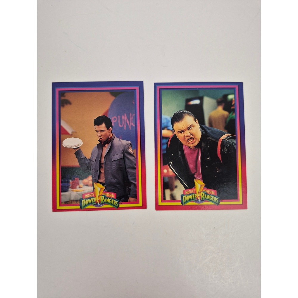 1994 Mighty Morphin Power Rangers Bulk and Skull Trading Cards 25, 26 Lot